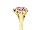 Yellow gold Fancy Pink Heart  Solitaire Engagement Ring with Four-Prong Setting and Classic Band 1