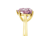 Yellow gold Fancy Pink Heart  Solitaire Heart Prong Engagement Ring with Tapered Band_60