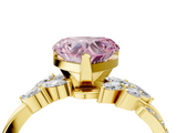 Yellow gold Fancy Pink Heart  Solitaire Marquise Twist Band with Six-Prong Setting_41