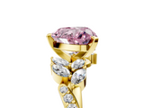 Yellow gold Fancy Pink Heart  Solitaire Marquise Twist Band with Six-Prong Setting_42