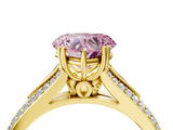Yellow gold Fancy Pink Heart  Solitaire Pave Split Shank Engagement Ring with Six-Prong Setting_41