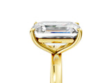 Yellow gold Fancy Pink Heart  and Emerald Cut Toi Moi Ring with Prong Setting_51