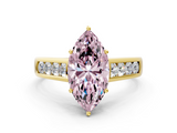 Yellow gold Fancy Pink Marquise  Brilliant Channel-Set Solitaire Ring with Four-Prong Setting_21