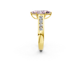 Yellow gold Fancy Pink Marquise  Brilliant Channel-Set Solitaire Ring with Four-Prong Setting_23