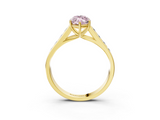 Yellow gold Fancy Pink Marquise  Brilliant Channel-Set Solitaire Ring with Four-Prong Setting_24