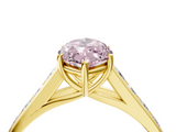Yellow gold Fancy Pink Marquise  Brilliant Channel-Set Solitaire Ring with Four-Prong Setting_25