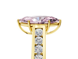 Yellow gold Fancy Pink Marquise  Brilliant Channel-Set Solitaire Ring with Four-Prong Setting_26