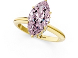 Yellow gold Fancy Pink Marquise  Brilliant Solitaire Engagement Ring with Six-Prong Setting and Classic Band_21