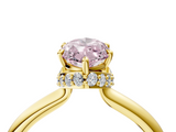 Yellow gold Fancy Pink Marquise  Brilliant Solitaire Engagement Ring with Six-Prong Setting and Classic Band_24