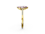 Yellow gold Fancy Pink Marquise  Cut Channel Set Solitaire Engagement Ring with Four-Prong Setting_217