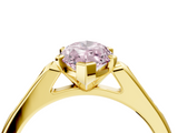 Yellow gold Fancy Pink Marquise  Cut Channel Set Solitaire Engagement Ring with Four-Prong Setting_219