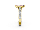 Yellow gold Fancy Pink Marquise  Cut Channel Set Solitaire Engagement Ring with Prong Setting_22