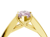 Yellow gold Fancy Pink Marquise Cut Cut Channel Set Solitaire Ring with Four-Prong Setting_4