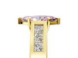 Yellow gold Fancy Pink Marquise Cut Cut Channel Set Solitaire Ring with Four-Prong Setting_5
