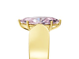 Yellow gold Fancy Pink Marquise Cut Diamond Channel Set Solitaire Ring with Four-Prong Setting_17