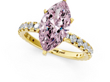 Yellow gold Fancy Pink Marquise  Cut Diamond Pavé Band with Four-Prong Setting_40