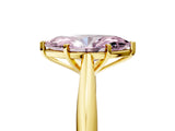 Yellow gold Fancy Pink Marquise Cut Diamond Solitaire Engagement Ring with Cathedral Setting and Four-Prong Mount_17