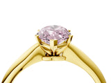 Yellow gold Fancy Pink Marquise Cut Diamond Solitaire Engagement Ring with Classic Band and Four-Prong Setting_40
