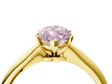 Yellow gold Fancy Pink Marquise Cut Diamond Solitaire Engagement Ring with Classic Band and Four-Prong Setting_91