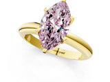 Yellow gold Fancy Pink Marquise Cut Diamond Solitaire Engagement Ring with Round Band and Four-Prong Setting_139