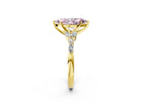 Yellow gold Fancy Pink Marquise Cut Diamond Solitaire Ring with Side Stones and Four-Prong Setting_51
