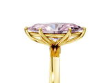 Yellow gold Fancy Pink Marquise Cut Diamond Solitaire Ring with Thin Band and Prong Setting_17