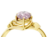 Yellow gold Fancy Pink Marquise Cut Diamond Solitaire Ring with Twist Band and Four-Prong Setting_61