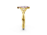 Yellow gold Fancy Pink Marquise Cut Diamond Solitaire Twist Band Prong Setting Ring_69