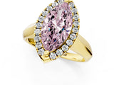Yellow gold Fancy Pink Marquise  Cut Halo Solitaire Engagement Ring with Square Band and Four-Prong Setting_67