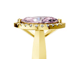 Yellow gold Fancy Pink Marquise  Cut Halo Solitaire Engagement Ring with Square Band and Four-Prong Setting_71