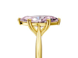 Yellow gold Fancy Pink Marquise Cut Solitaire Diamond Ring with Six-Prong Setting and Classic Band_17