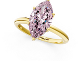 Yellow gold Fancy Pink Marquise  Cut Solitaire Engagement Ring with Four-Prong Setting and Classic Band_21