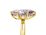 Yellow gold Fancy Pink Marquise  Cut Solitaire Engagement Ring with Four-Prong Setting and Classic Band_25
