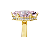 Yellow gold Fancy Pink Marquise  Cut Solitaire Engagement Ring with Four-Prong Setting on a Classic Band_25