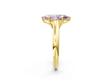 Yellow gold Fancy Pink Marquise Cut Solitaire Engagement Ring with Tapered Band and Four-Prong Setting_5