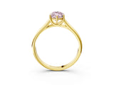 Yellow gold Fancy Pink Marquise Cut Solitaire Engagement Ring with Tapered Band and Four-Prong Setting_6