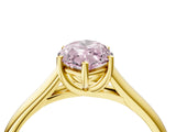 Yellow gold Fancy Pink Marquise Cut Solitaire Engagement Ring with Tapered Band and Four-Prong Setting_7
