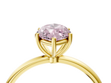 Yellow gold Fancy Pink Marquise  Cut Solitaire Engagement Ring with Thin Band and Four-Prong Setting_7
