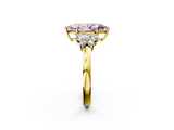 Yellow gold Fancy Pink Marquise  Cut Solitaire Floral Diamond Ring with Four-Prong Setting_57