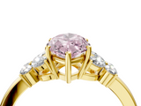 Yellow gold Fancy Pink Marquise  Cut Solitaire Floral Diamond Ring with Four-Prong Setting_59