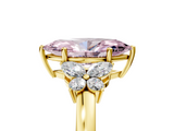 Yellow gold Fancy Pink Marquise  Cut Solitaire Floral Diamond Ring with Four-Prong Setting_60