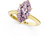Yellow gold Fancy Pink Marquise  Cut Solitaire Ring with Four-Prong Setting on a Classic Band_48