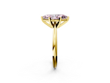 Yellow gold Fancy Pink Marquise  Cut Solitaire Ring with Four-Prong Setting on a Classic Band_49