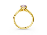 Yellow gold Fancy Pink Marquise  Cut Solitaire Ring with Four-Prong Setting on a Classic Band_50