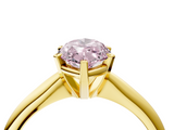 Yellow gold Fancy Pink Marquise  Cut Solitaire Ring with Four-Prong Setting on a Classic Band_51