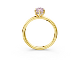 Yellow gold Fancy Pink Marquise  Cut Solitaire Ring with Thin Band and Four-Prong Setting_19