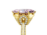 Yellow gold Fancy Pink Marquise Cut Solitaire Split Shank Pave Diamond Engagement Ring with Four-Prong Setting_29