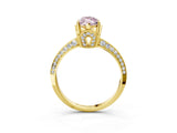 Yellow gold Fancy Pink Marquise Cut Solitaire Split Shank Pave Diamond Engagement Ring with Four-Prong Setting_3