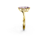 Yellow gold Fancy Pink Marquise  Cut Solitaire Twist Band Ring with Four-Prong Setting_25
