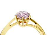 Yellow gold Fancy Pink Marquise  Cut Solitaire Twist Band Ring with Four-Prong Setting_27